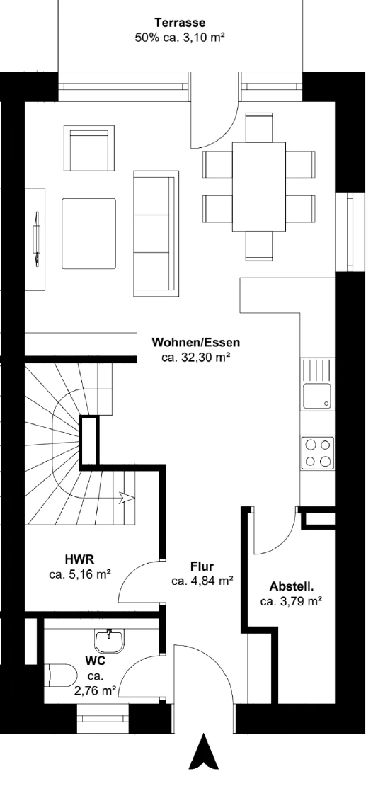 Grundriss Haus 1
