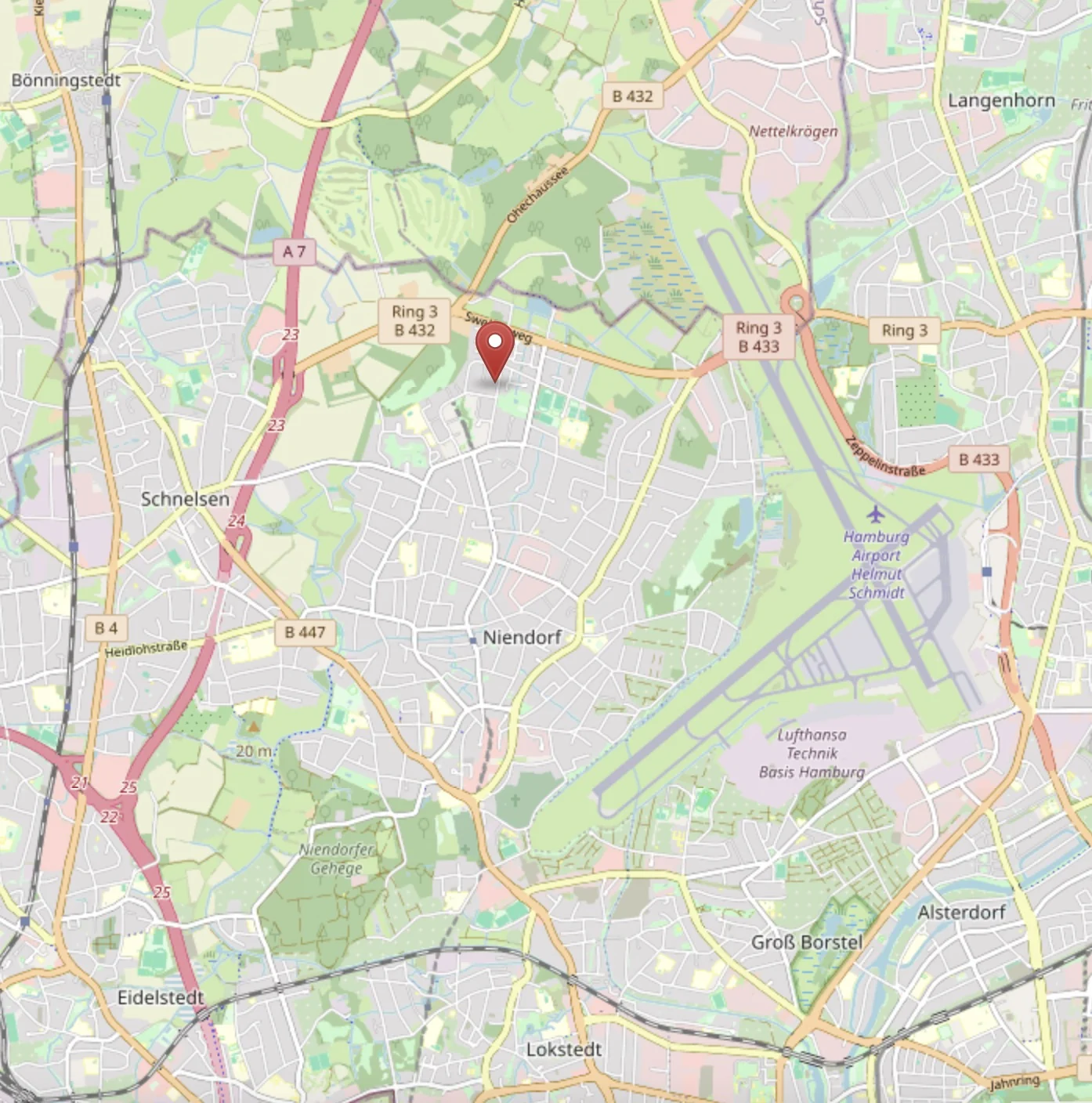 Karte: Niendorf Quartett am Nordalbingerweg in Hamburg-Niendorf