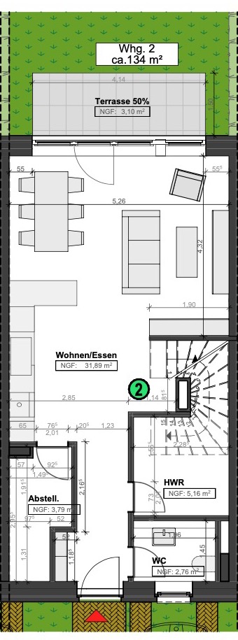 Grundriss Wohnung 1
